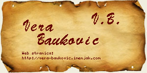 Vera Bauković vizit kartica